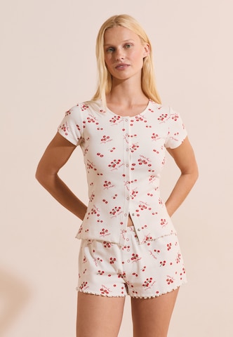 Pantalon de pyjama 'Tige' ETAM en blanc : devant