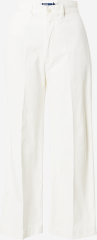Polo Ralph Lauren Wide Leg Stoffbukse i hvit: forside