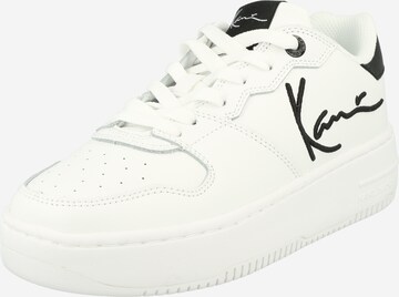 Karl Kani Platform trainers in White: front