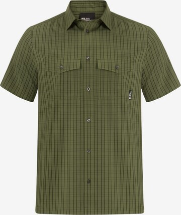 JACK WOLFSKIN Comfort fit Button Up Shirt in Green: front