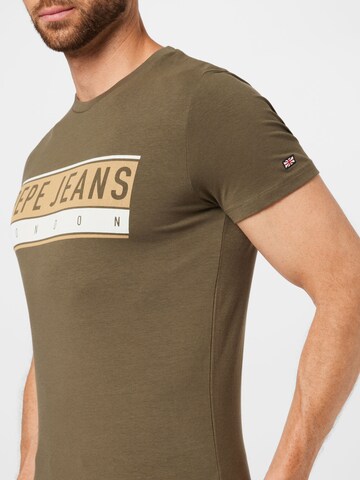 Pepe Jeans T-Shirt 'JAYO' in Grün