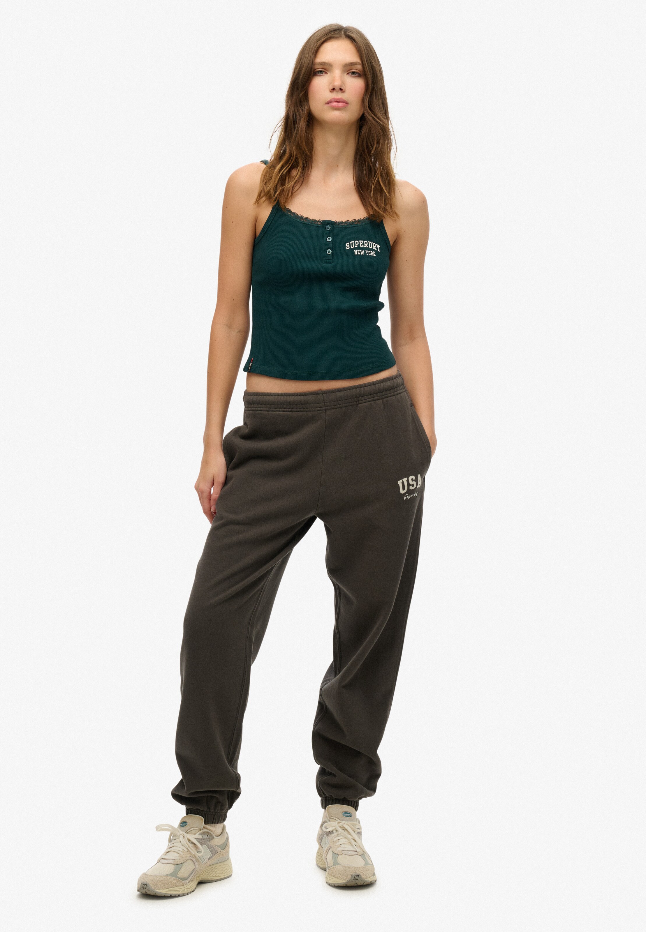 Superdry Top 'Athletic Essentials' in Groen