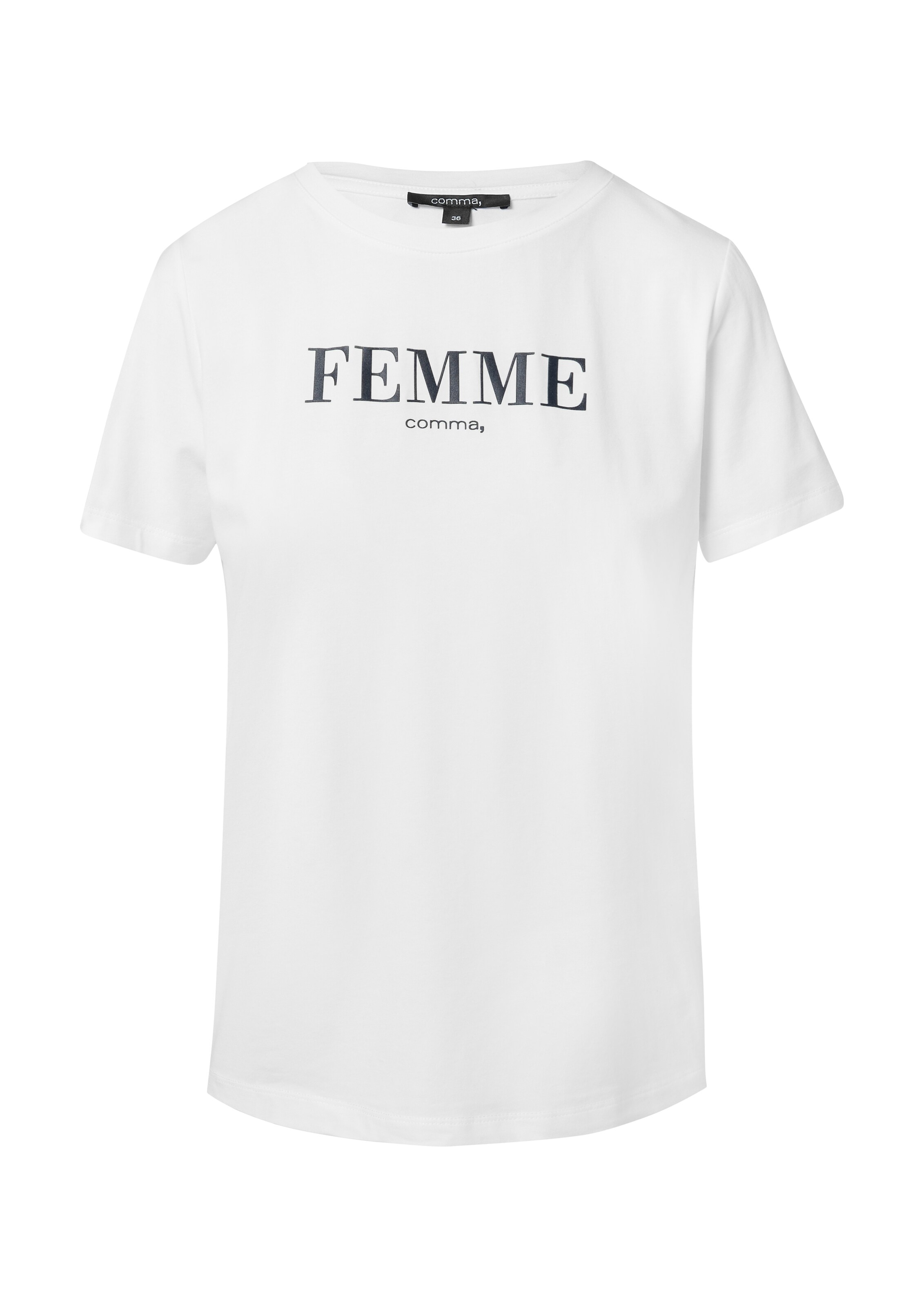 COMMA Koszulka w kolorze biały: przód