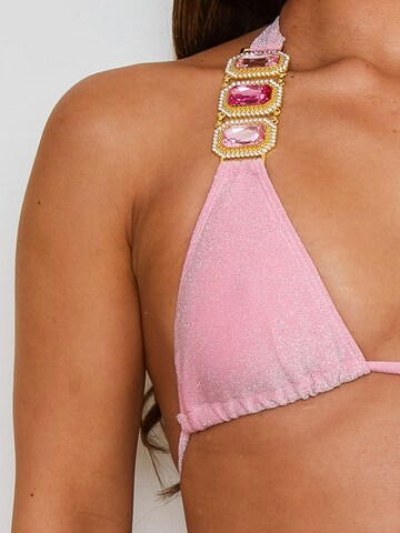 Moda Minx Triangel Bikinitop 'Lumiere Boujee' in Pink