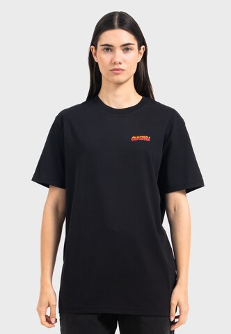 Oldskull Shirt 'Retro Pixel Lady' in Black