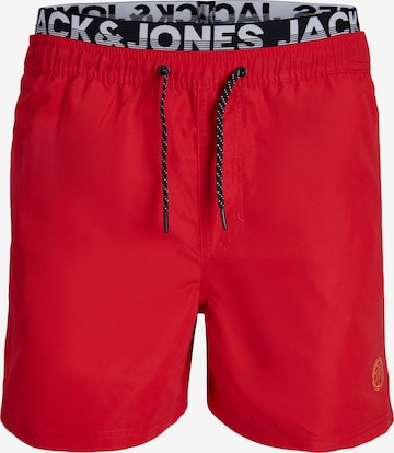 JACK & JONES Swim Trunks 'Fiji' in Red: front