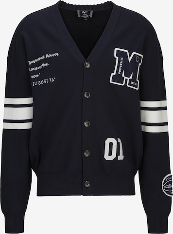 19V69 ITALIA Вязаная кофта 'Aldo College' в Синий: спереди