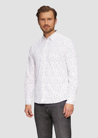 s.Oliver Slim fit Overhemd in Wit: voorkant