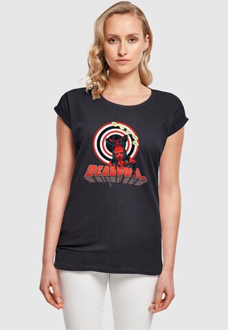 ABSOLUTE CULT T-Shirt 'Deadpool - Upside Down' in Blau: Vorderseite