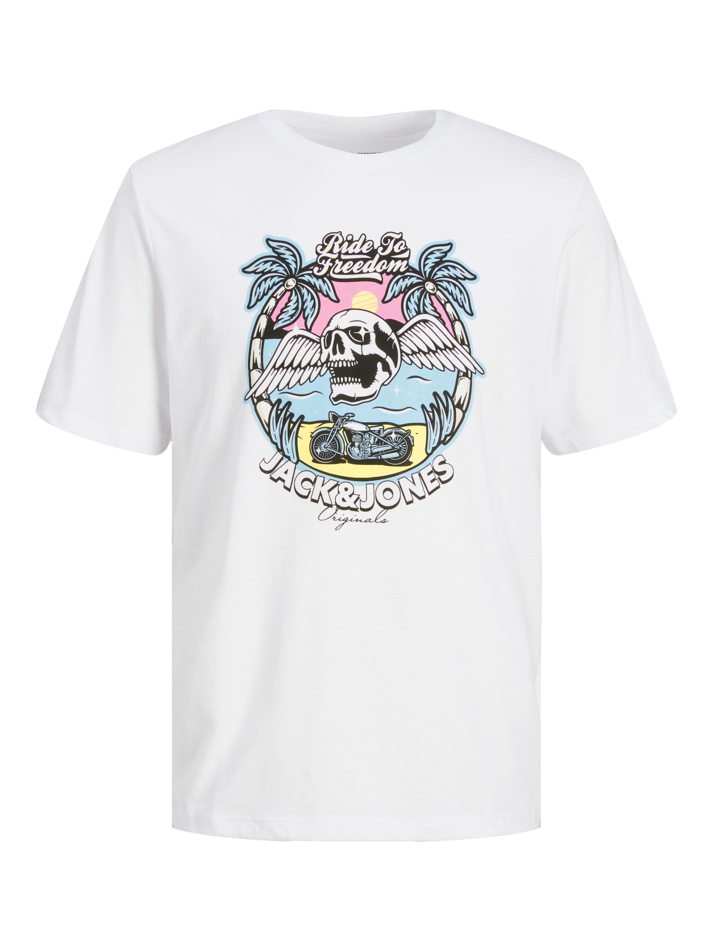 JACK & JONES Shirt 'Beachbone' in XS in Light blue / Pink / Black / White, Item view