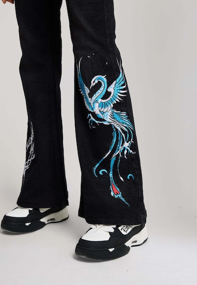 Ed Hardy Jeansy 'Rising Phoenix' w rozmiarze 25-26 w kolorze czarnym, Podgląd produktu