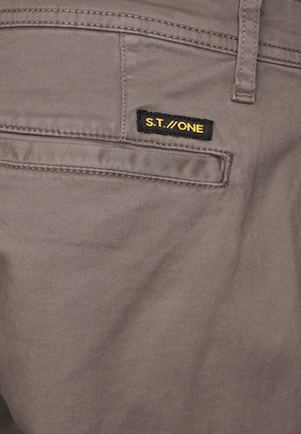 Street One MEN Regular Chino Pants in Brown