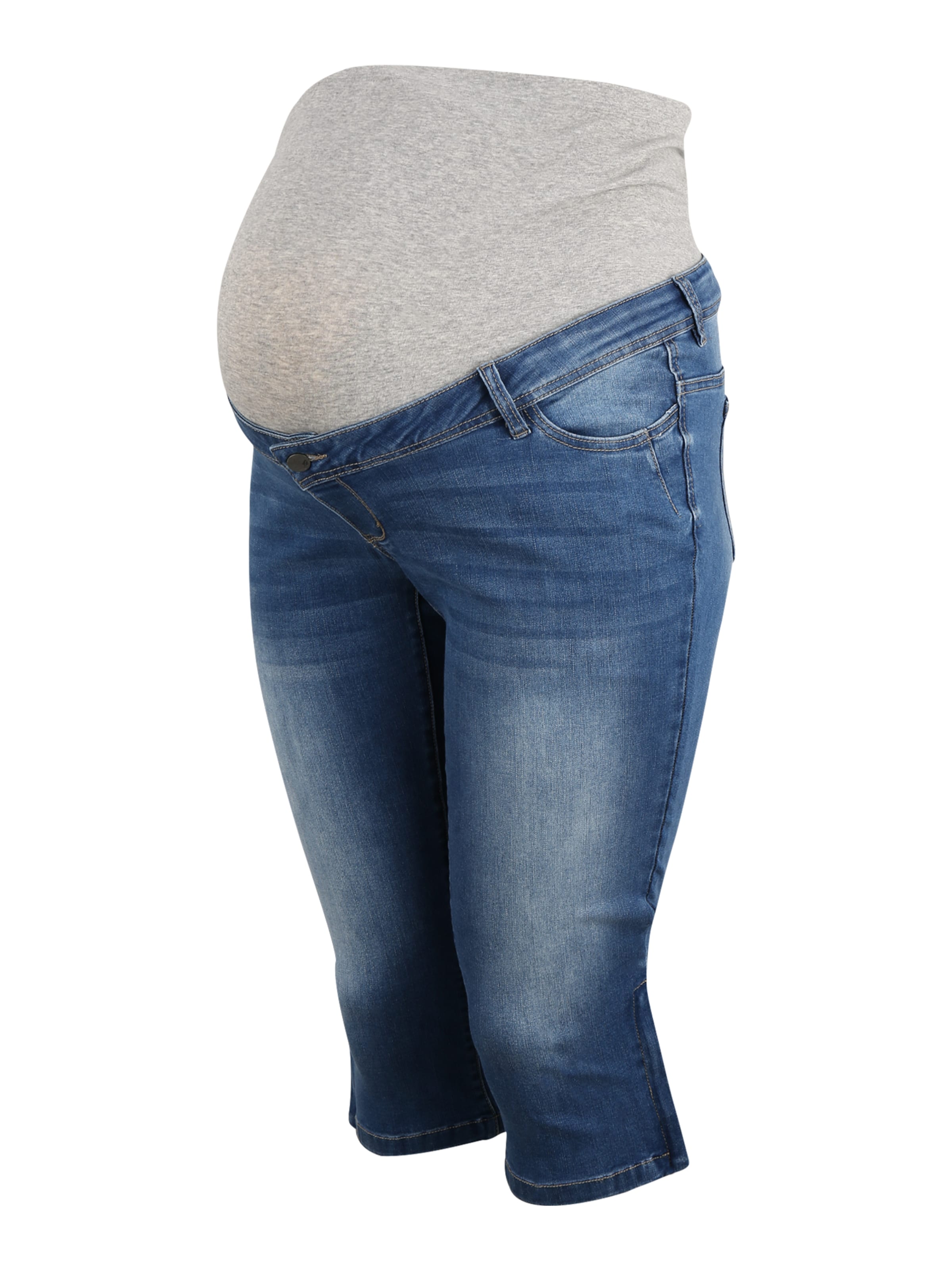 Mamalicious Curve Slimfit Jeans 'Pixie' i blå: framsida