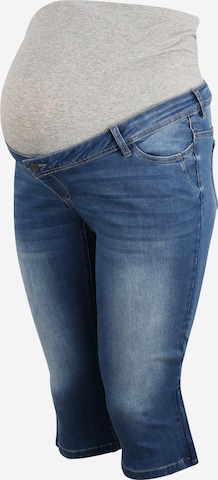 Mamalicious Curve Slimfit Jeans 'Pixie' in Blauw: voorkant