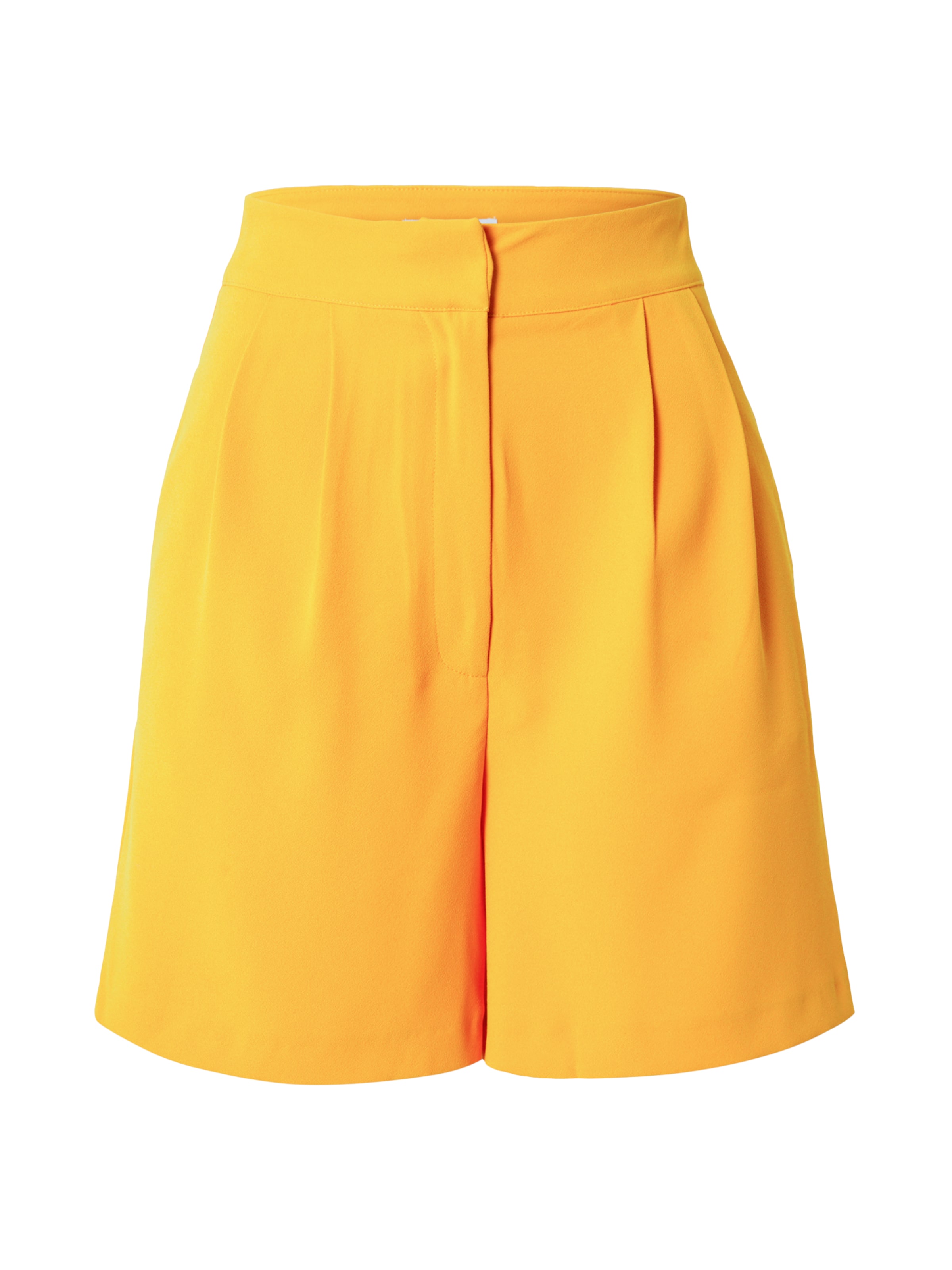 Warehouse Štandardný strih Plisované nohavice - Oranžová: predná strana