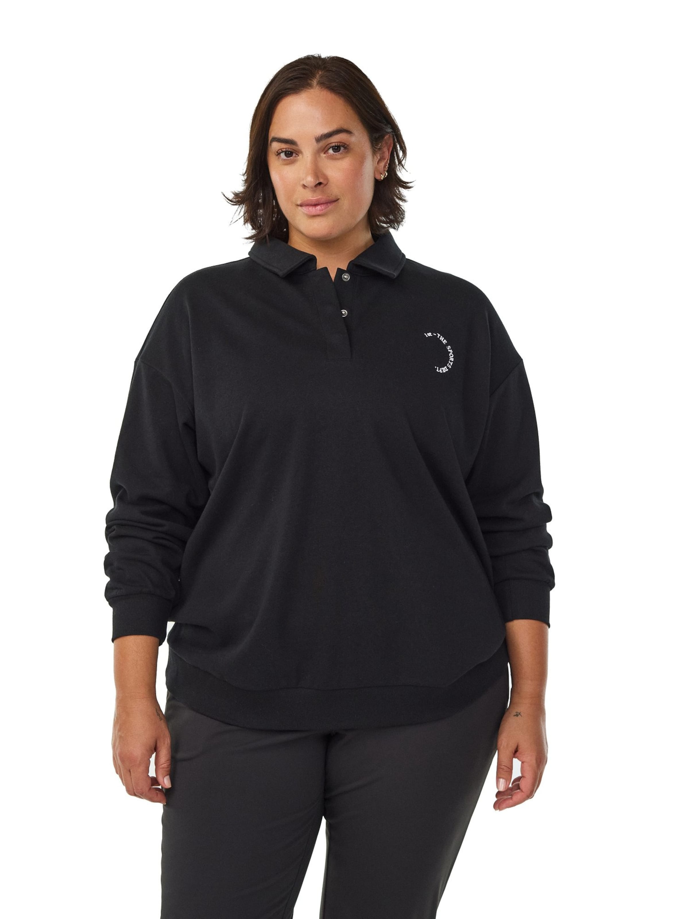 Active by Zizzi - Camiseta deportiva en negro: frente