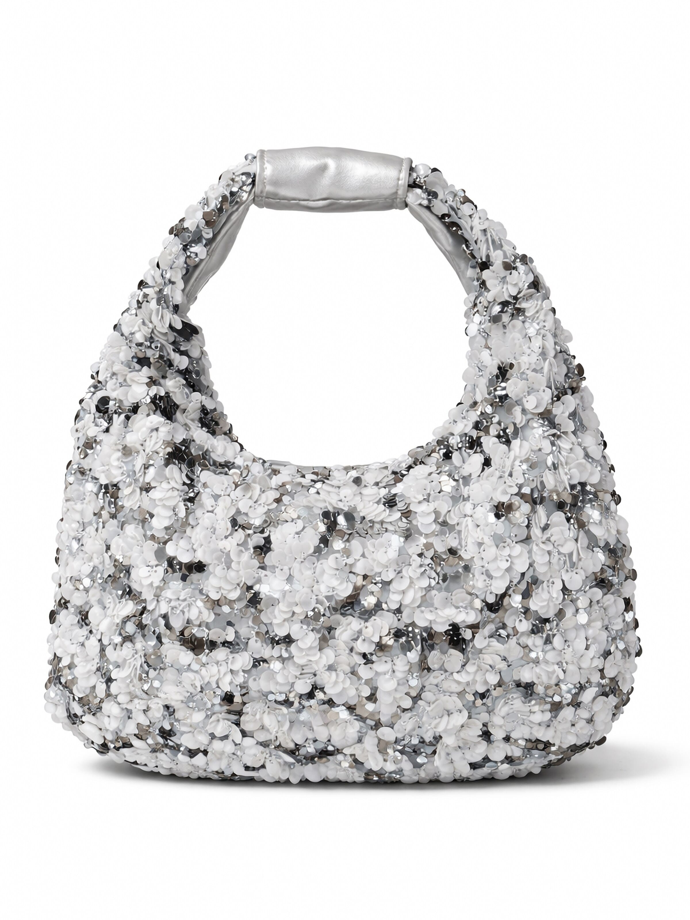 Toni&Friends Shoulder Bag 'Pailetten' in Silver: front