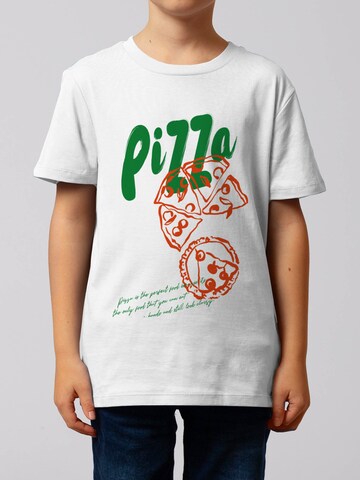 T-Shirt 'Pizza' watabout.kids en blanc : devant
