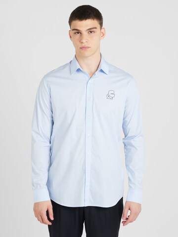 Karl Lagerfeld Regular Fit Hemd in Blau: Vorderseite