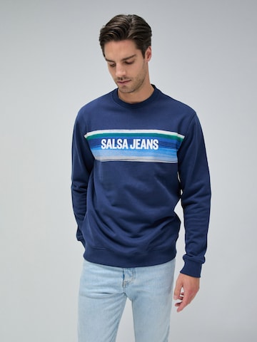 Salsa Jeans Sweatshirt in Blauw: voorkant