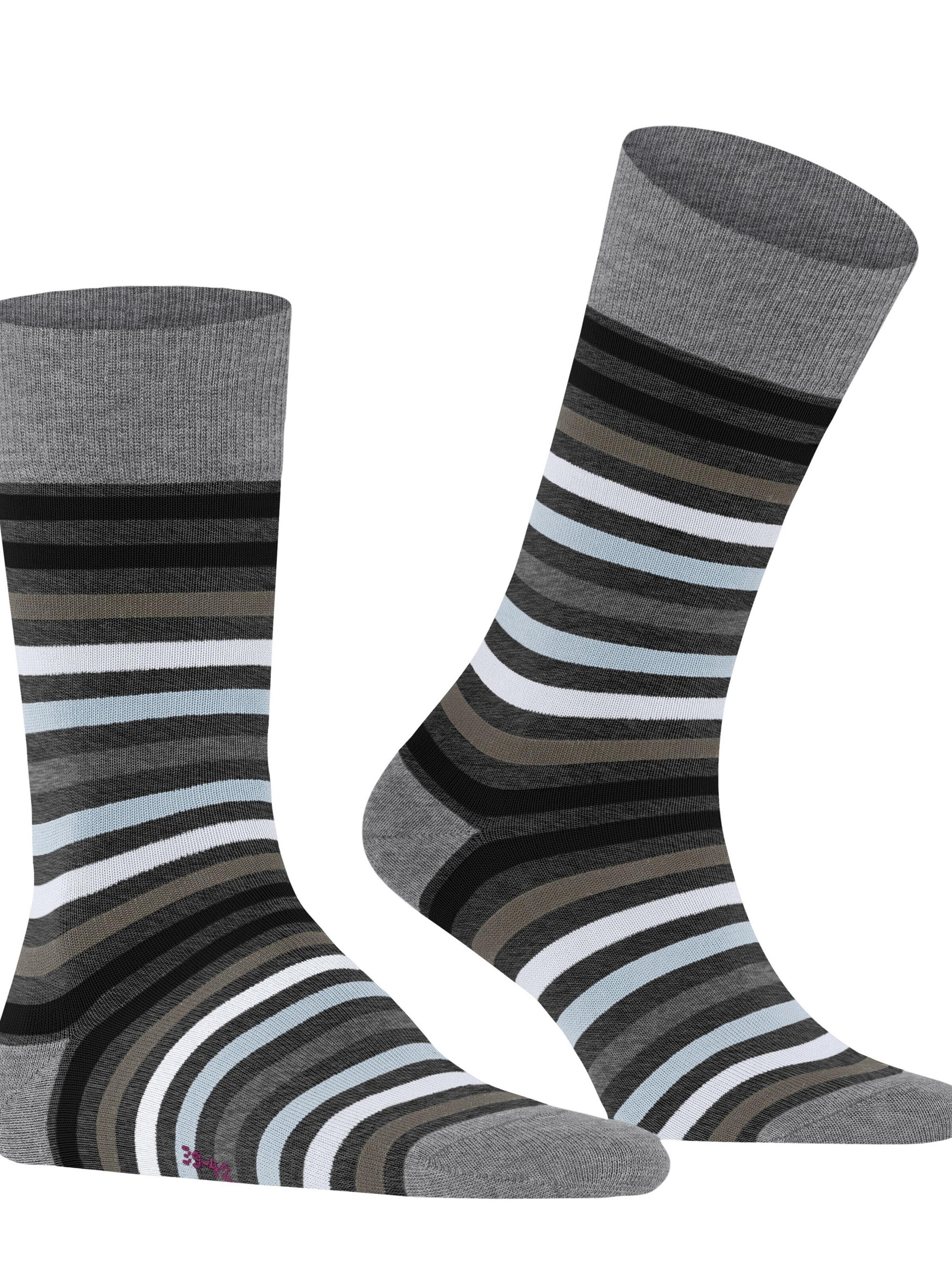 FALKE Socks 'Tinted Stripe' in Black: front
