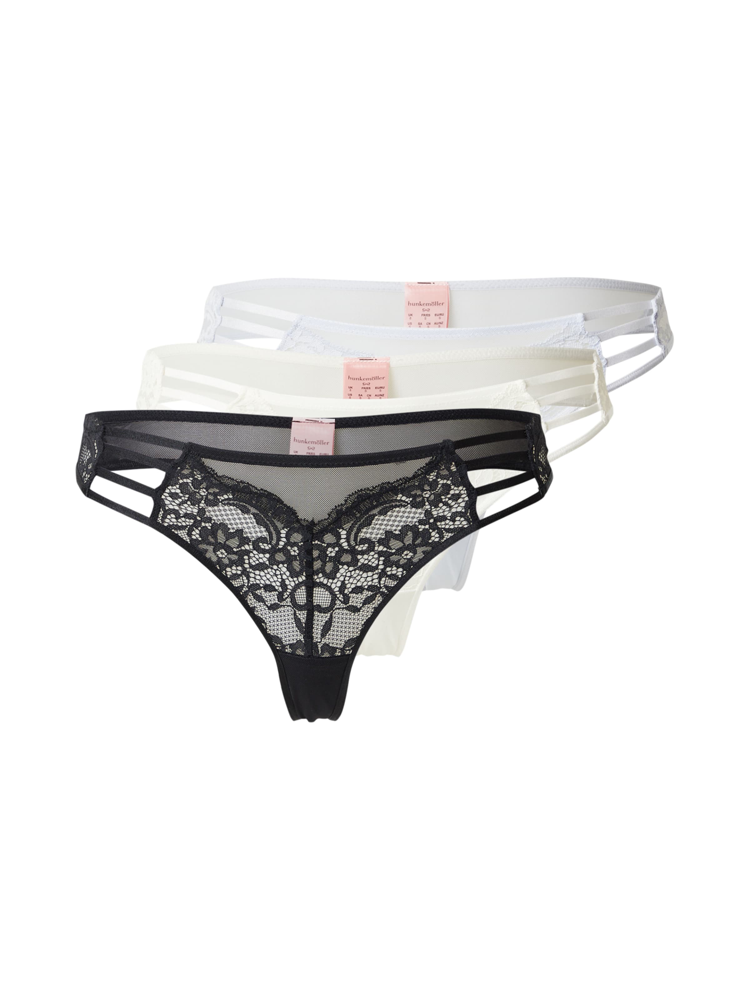String 'Briar' in XS Hunkemöller di colore avorio / blu pastello / nero, Visualizzazione prodotti