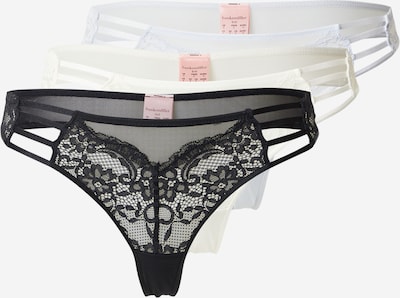 Hunkemöller Stringit 'Briar' koossa XS värissä norsunluu / pastellinsininen / musta, Tuotenäkymä