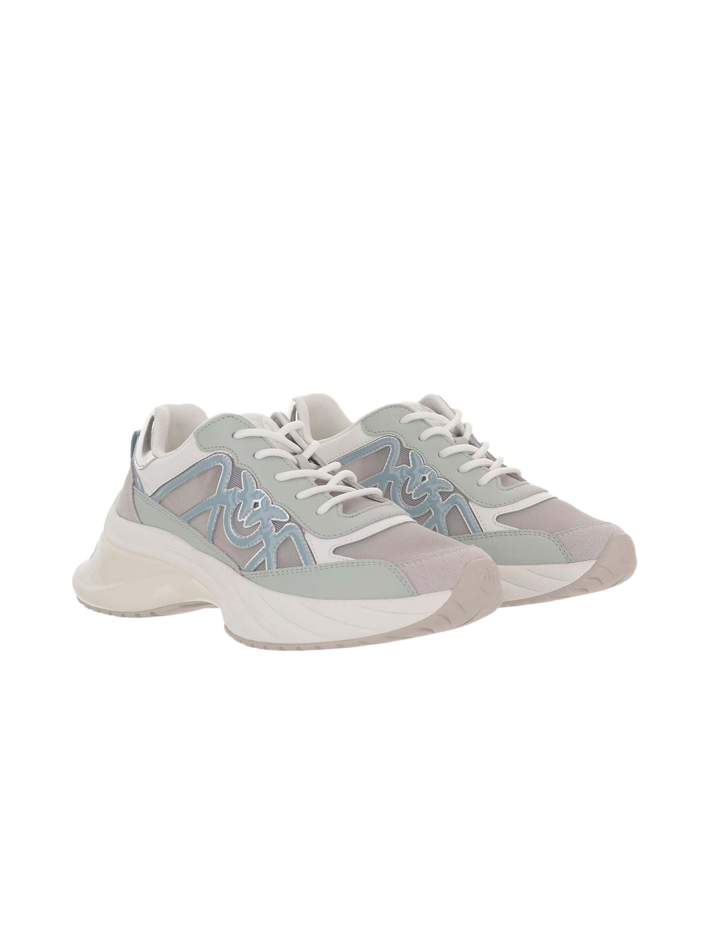 PINKO Sneaker low 'Ariel 33 - Sneaker Calf Leather/Net/Cow Suede'‌ in Blau: Vorderseite