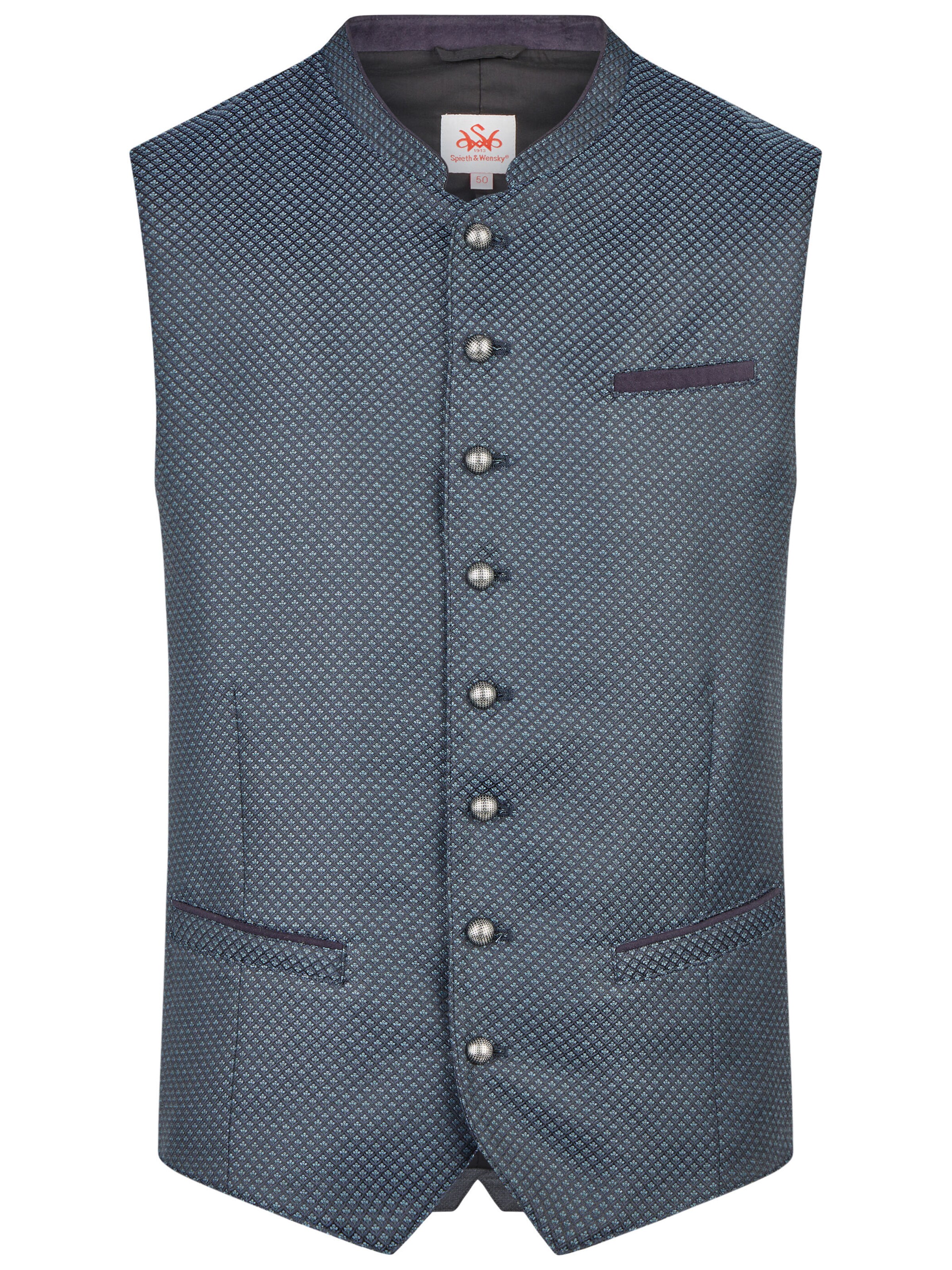 SPIETH & WENSKY Klederdracht gilet 'Kosta' in Blauw: voorkant