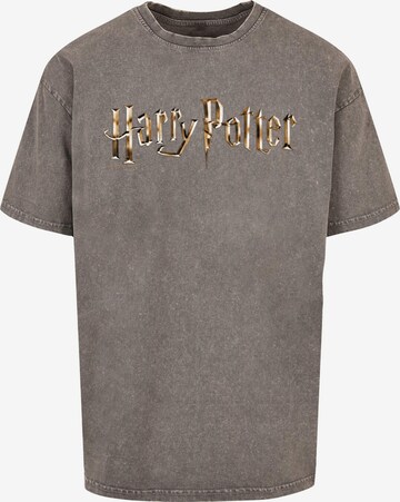 ABSOLUTE CULT Shirt 'Harry Potter - Colour Logo' in Grey: front