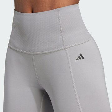 ADIDAS PERFORMANCE Skinny Sportbroek 'Optime Power' in Grijs