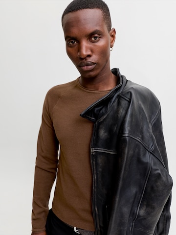 JACK & JONES Regular Fit Pullover 'JJEHill' in Braun