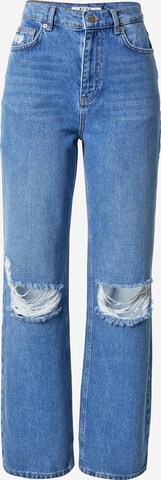 NA-KD Regular Jeans in Blue: front