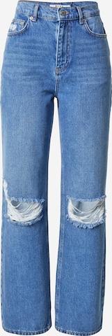 NA-KD Regular Jeans in Blue: front