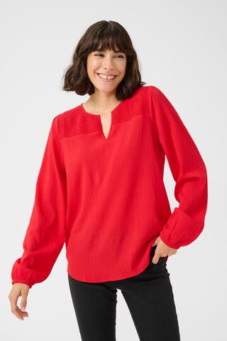 Kaffe Blouse 'KALinda' in Rood: voorkant