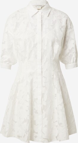 Club Monaco Shirt Dress in White: front