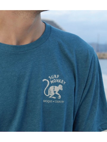 T-Shirt Surf Monkey en bleu
