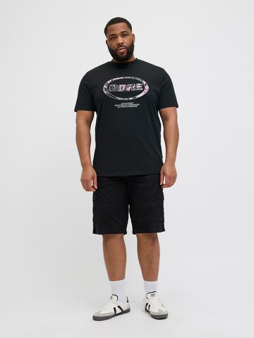 Jack & Jones Plus Μπλουζάκι 'JCOLido' σε μαύρο