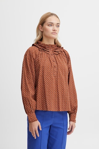 Atelier Rêve Blouse in Brown: front