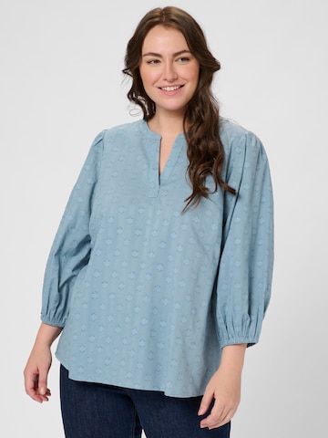 KAFFE CURVE Bluse 'KCLoulou' i blå: forside