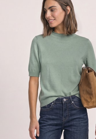 STREET ONE Kurzarm Pullover mit Turtle Neck in Grün: Vorderseite