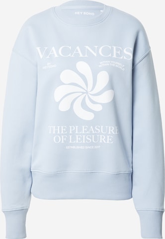 Hey Soho Sweatshirt 'VACANCES' i blå: framsida