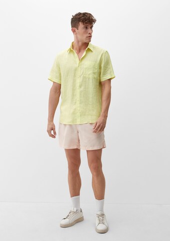 s.Oliver Regular fit Button Up Shirt in Yellow