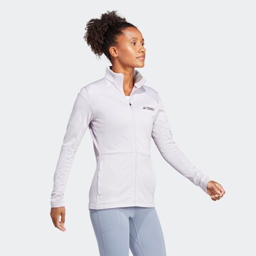 ADIDAS TERREX Athletic Jacket in White: front