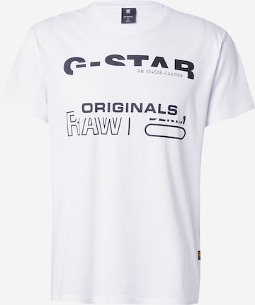 Tricou de la G-STAR pe alb: față