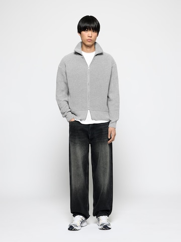 Burocs Knit Cardigan 'Zip' in Grey