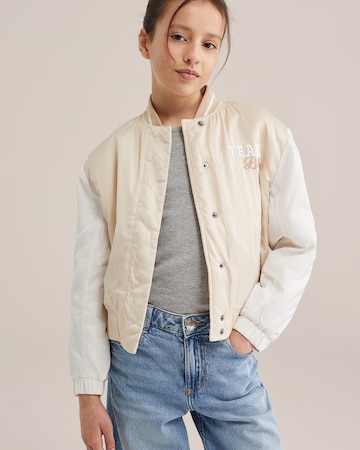 WE Fashion Between-season jacket in Beige: front
