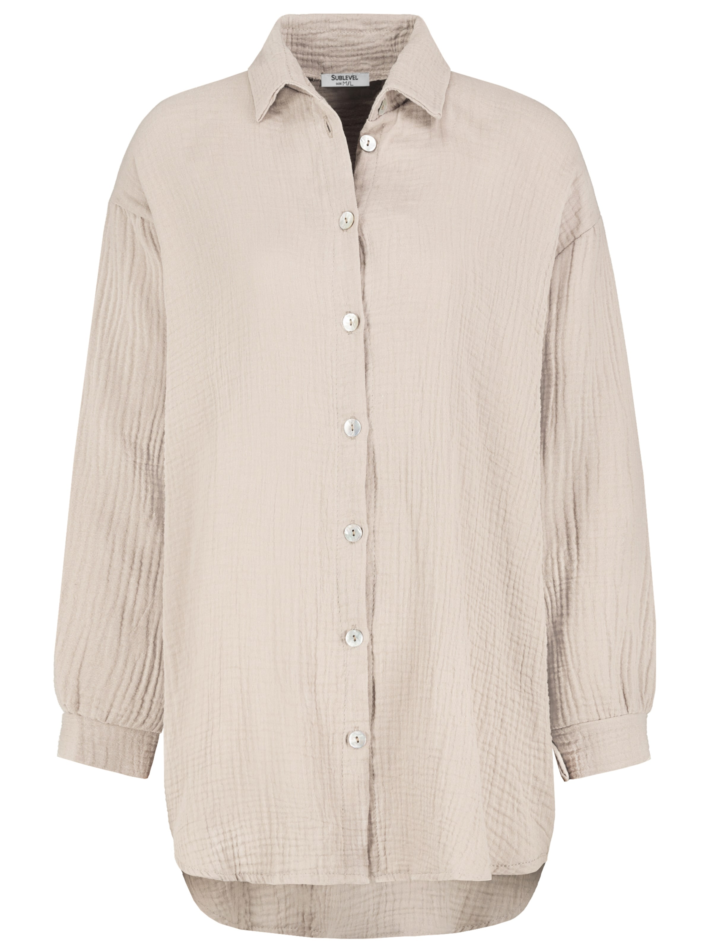 Sublevel Bluse in Beige: Vorderseite