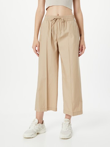 s.Oliver Wide leg Pleated Pants in Beige: front