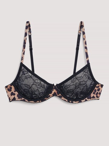 NA-KD T-shirt Bra in Black: front